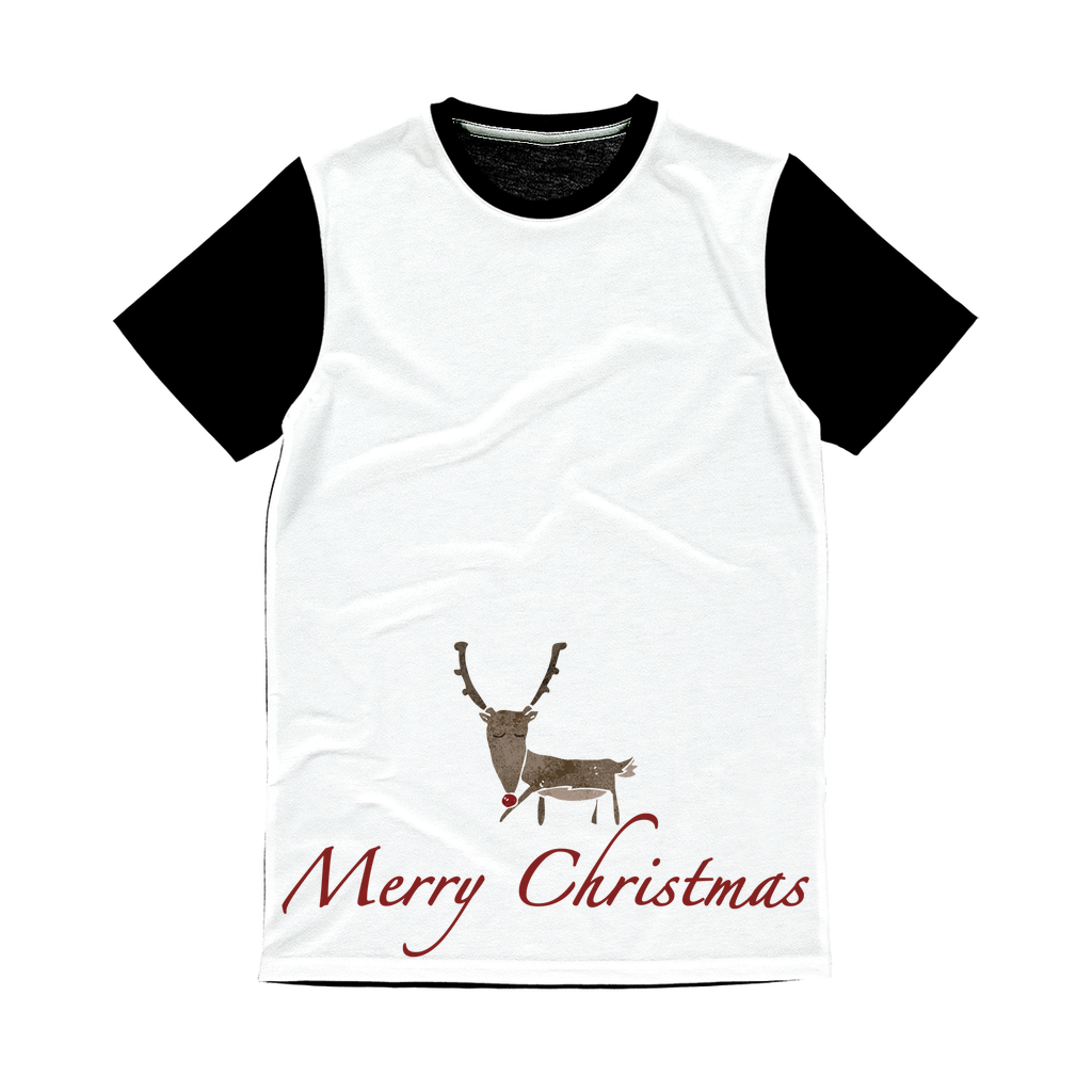 Merry Christmas Classic Sublimation Panel T-Shirt