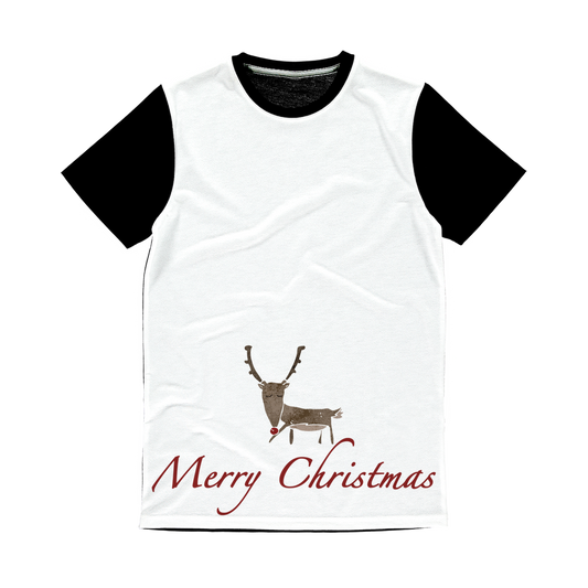 Merry Christmas Classic Sublimation Panel T-Shirt