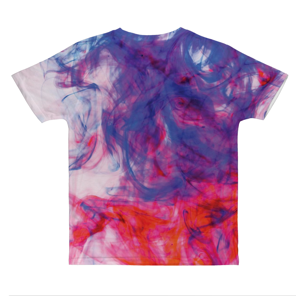 Purple Smoke Pattern Classic Sublimation Adult T-Shirt