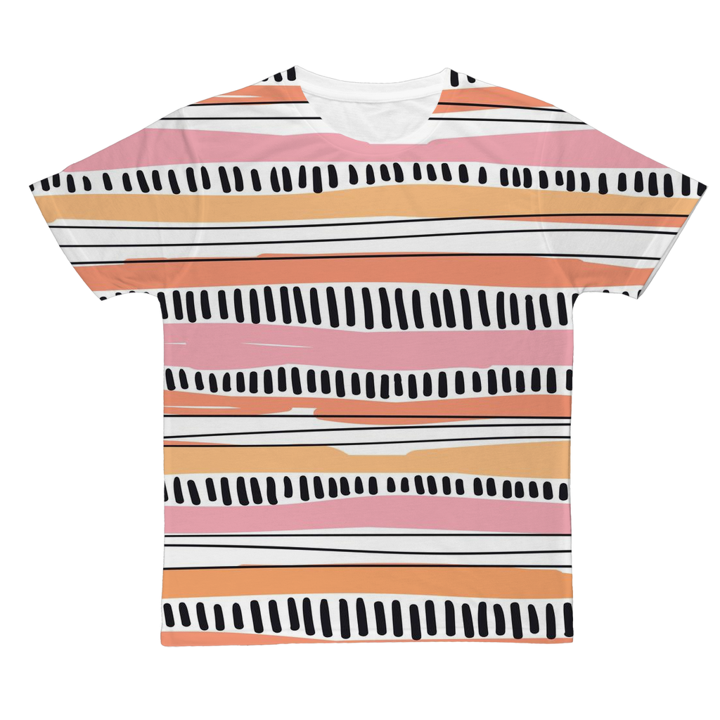 Stripes Pattern Classic Sublimation Adult T-Shirt