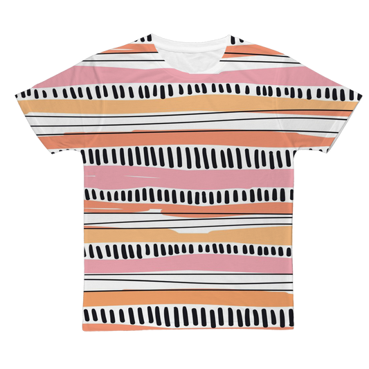 Stripes Pattern Classic Sublimation Adult T-Shirt